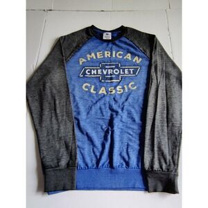 Chevrolet American Classic Official GM Long Sleeve T-Shirt Blue Gray Mens Size M
